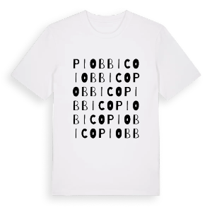 Piobbico ordlek t-shirt – ekologisk bomull t-shirt från Pinshirt