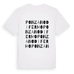 Ponzano di Fermo ordlek t-shirt – ekologisk bomull t-shirt från Pinshirt
