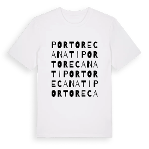 Porto Recanati ordlek t-shirt – ekologisk bomull t-shirt från Pinshirt