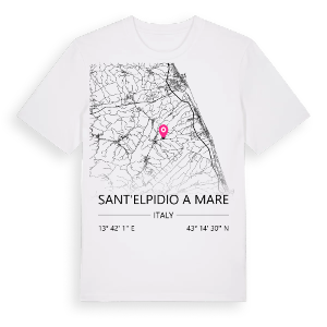 Sant'Elpidio a Mare karta t-shirt – ekologisk bomull t-shirt från Pinshirt