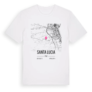 Santa Lucia karta t-shirt – ekologisk bomull t-shirt från Pinshirt