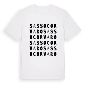 Sassocorvaro ordlek t-shirt – ekologisk bomull t-shirt från Pinshirt