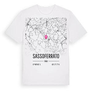 Sassoferrato karta t-shirt – ekologisk bomull t-shirt från Pinshirt