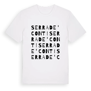Serra de' Conti ordlek t-shirt – ekologisk bomull t-shirt från Pinshirt