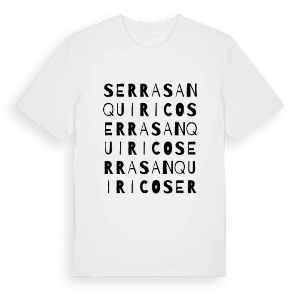 Serra San Quirico ordlek t-shirt – ekologisk bomull t-shirt från Pinshirt