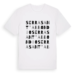 Serra Sant'Abbondio ordlek t-shirt – ekologisk bomull t-shirt från Pinshirt