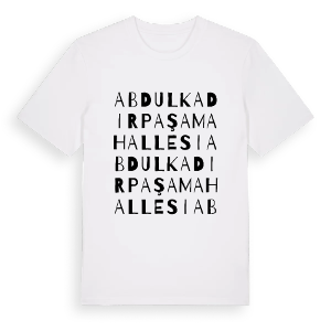 Abdulkadirpaşa Mahallesi ordlek t-shirt – ekologisk bomull t-shirt från Pinshirt