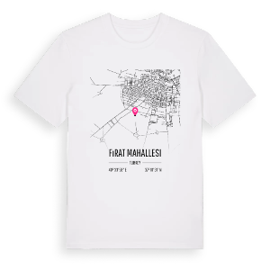 Fırat Mahallesi karta t-shirt – ekologisk bomull t-shirt från Pinshirt