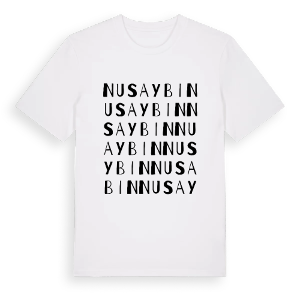 Nusaybin ordlek t-shirt – ekologisk bomull t-shirt från Pinshirt