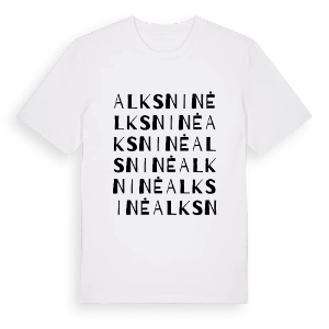 Alksninė ordlek t-shirt – ekologisk bomull t-shirt från Pinshirt