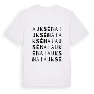 Auksėnai ordlek t-shirt – ekologisk bomull t-shirt från Pinshirt