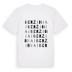Beržiniai ordlek t-shirt – ekologisk bomull t-shirt från Pinshirt