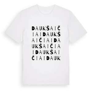 Daukšaičiai ordlek t-shirt – ekologisk bomull t-shirt från Pinshirt
