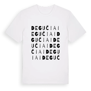 Degučiai ordlek t-shirt – ekologisk bomull t-shirt från Pinshirt