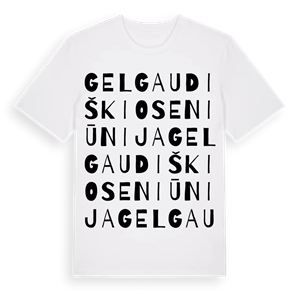 Gelgaudiškio seniūnija ordlek t-shirt – ekologisk bomull t-shirt från Pinshirt
