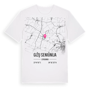 Gižų seniūnija karta t-shirt – ekologisk bomull t-shirt från Pinshirt