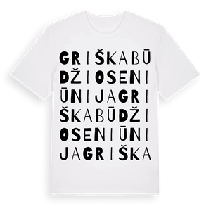Griškabūdžio seniūnija ordlek t-shirt – ekologisk bomull t-shirt från Pinshirt