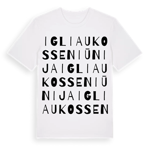 Igliaukos seniūnija ordlek t-shirt – ekologisk bomull t-shirt från Pinshirt