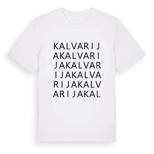 Kalvarija ordlek t-shirt – ekologisk bomull t-shirt från Pinshirt