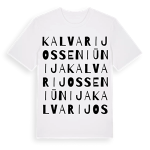 Kalvarijos seniūnija ordlek t-shirt – ekologisk bomull t-shirt från Pinshirt
