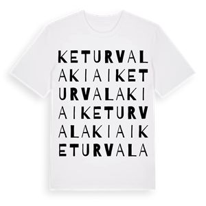 Keturvalakiai ordlek t-shirt – ekologisk bomull t-shirt från Pinshirt