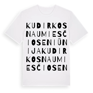 Kudirkos Naumiesčio seniūnija ordlek t-shirt – ekologisk bomull t-shirt från Pinshirt