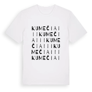 Kumečiai II ordlek t-shirt – ekologisk bomull t-shirt från Pinshirt
