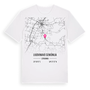 Liudvinavo seniūnija karta t-shirt – ekologisk bomull t-shirt från Pinshirt