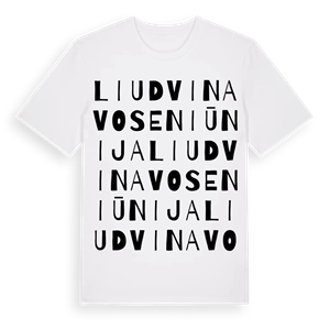 Liudvinavo seniūnija ordlek t-shirt – ekologisk bomull t-shirt från Pinshirt
