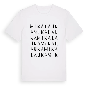 Mikalauka ordlek t-shirt – ekologisk bomull t-shirt från Pinshirt