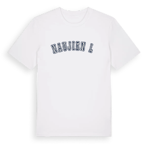 Naujienėlė college t-shirt – ekologisk bomull t-shirt från Pinshirt