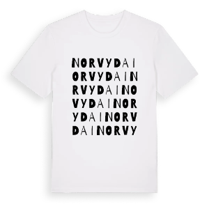 Norvydai ordlek t-shirt – ekologisk bomull t-shirt från Pinshirt