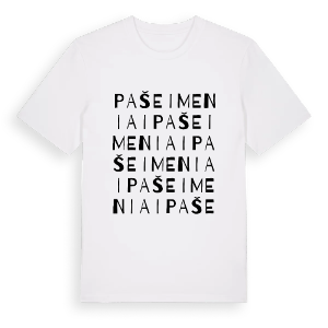 Pašeimeniai ordlek t-shirt – ekologisk bomull t-shirt från Pinshirt