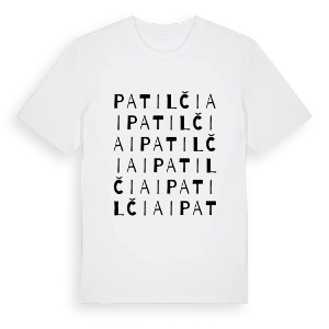 Patilčiai ordlek t-shirt – ekologisk bomull t-shirt från Pinshirt