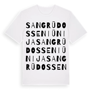 Sangrūdos seniūnija ordlek t-shirt – ekologisk bomull t-shirt från Pinshirt