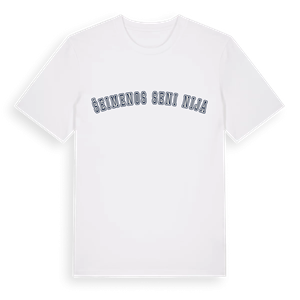 Šeimenos seniūnija college t-shirt – ekologisk bomull t-shirt från Pinshirt