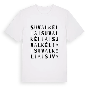 Suvalkėliai ordlek t-shirt – ekologisk bomull t-shirt från Pinshirt
