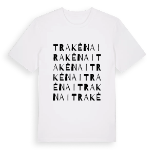 Trakėnai ordlek t-shirt – ekologisk bomull t-shirt från Pinshirt