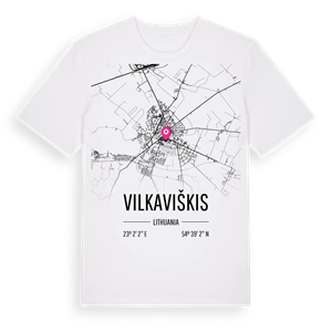 Vilkaviškis karta t-shirt – ekologisk bomull t-shirt från Pinshirt