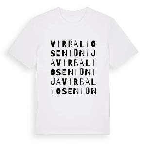 Virbalio seniūnija ordlek t-shirt – ekologisk bomull t-shirt från Pinshirt