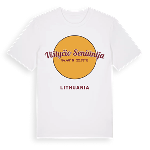 Vištyčio seniūnija cirkel t-shirt – ekologisk bomull t-shirt från Pinshirt