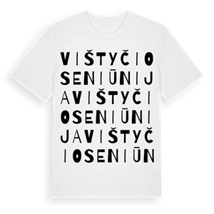 Vištyčio seniūnija ordlek t-shirt – ekologisk bomull t-shirt från Pinshirt