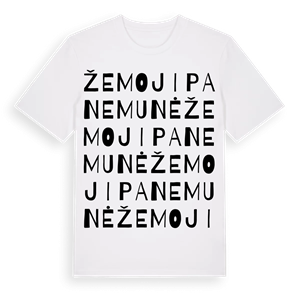 Žemoji Panemunė ordlek t-shirt – ekologisk bomull t-shirt från Pinshirt