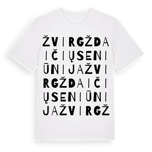 Žvirgždaičių seniūnija ordlek t-shirt – ekologisk bomull t-shirt från Pinshirt