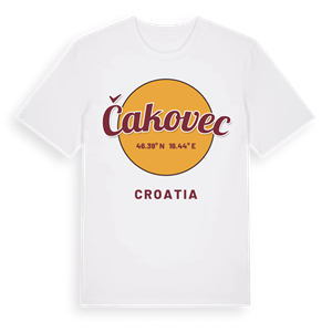 Čakovec cirkel t-shirt – ekologisk bomull t-shirt från Pinshirt