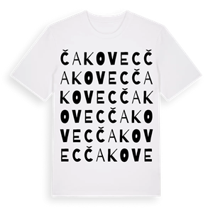 Čakovec ordlek t-shirt – ekologisk bomull t-shirt från Pinshirt