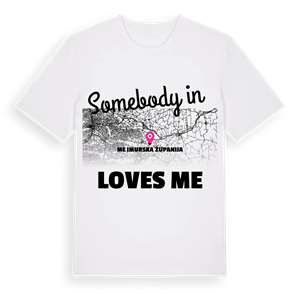 Någon i Međimurska županija älskar mig t-shirt – ekologisk bomull t-shirt från Pinshirt