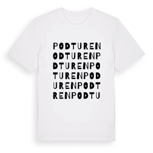 Podturen ordlek t-shirt – ekologisk bomull t-shirt från Pinshirt