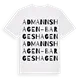 Admannshagen-Bargeshagen ordlek t-shirt