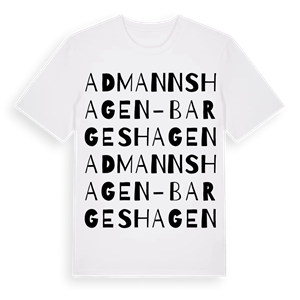 Admannshagen-Bargeshagen ordlek t-shirt – ekologisk bomull t-shirt från Pinshirt